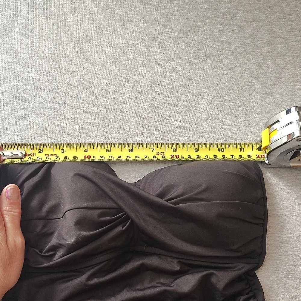 Black Strapless WOMENS ANNE COLE BEAUTIFUL SWIMSUIT SWIMWEAR ONE-PIECE SUIT - Picture 7 of 16